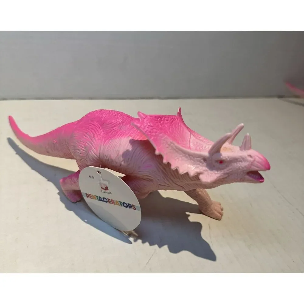 NWT 5 Toy Dinosaurs 1 T-Rex, 1 Brontosaurus 1 Barapasaurus and 2 Pentaceratops.